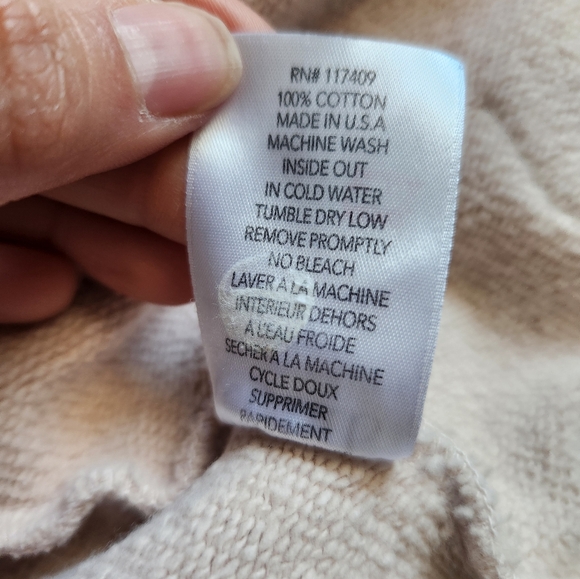 Frank & Eileen Tee Lab Asymmetric Zip Fleece Jacket in Dirty Ballerina Sz S - Picture 5 of 7